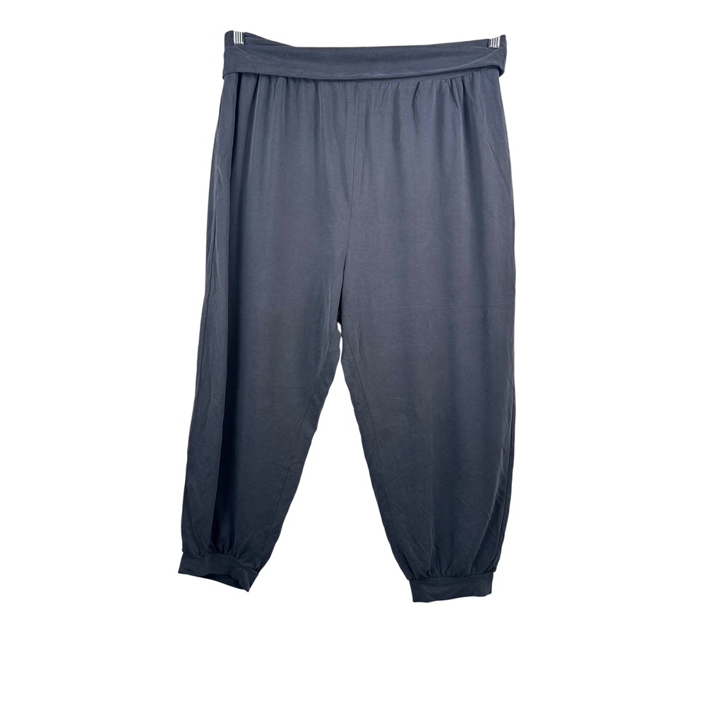 Oysho Sport Harem Yoga Pants sz XL Gray Modal Blend lagen look beach boho